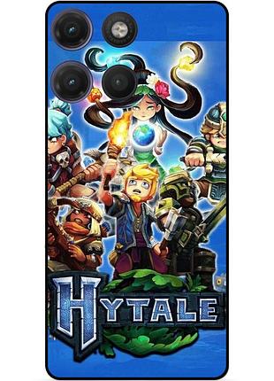 Силиконовый чехол бампер для motorola moto g17 с картинкой хайтейл hytale