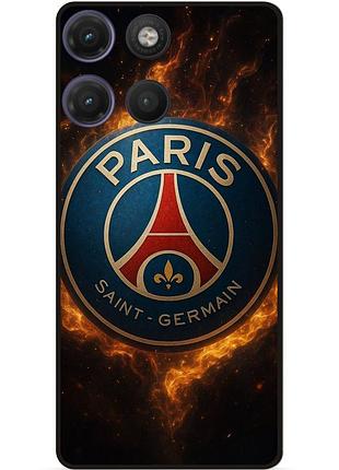 Чехол силиконовый бампер для motorola moto g17 с рисунком psg псж