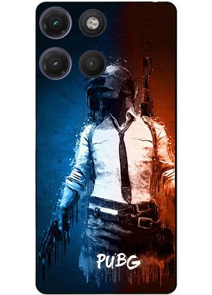 Силиконовый бампер чехол для motorola moto g17 с рисунком pubg пабг