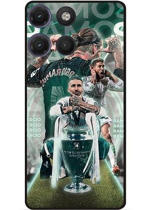 Чехол силиконовый бампер для motorola moto g17 с рисунком серхио рамос sergio ramos
