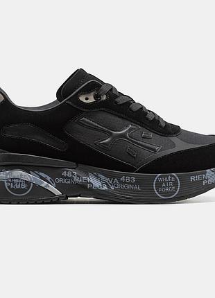Чорні чоловічі кросівки premiata moerun black х преміата 44