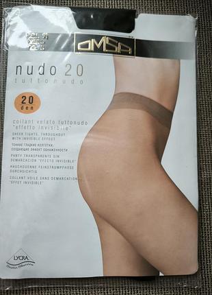 Женские колготки omsa nudo 20 den nero 2s