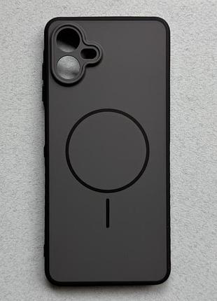 Samsung galaxy a07 чохол proove softline з magnetic ring, чорно-сірий, з магнітами та бездротовою зарядкою