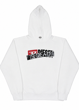 Diesel hate couture division "is dead" худі унісекс біле