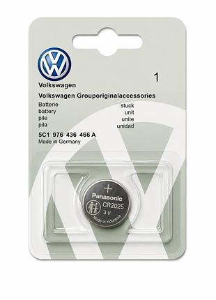 Оригінальна батарейка volkswagen cr2025 3v panasonic для ключа vw oem 5c1 976 436 466 a