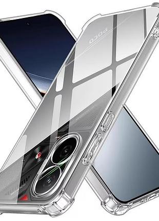 Чехол fiji proof для poco x8 pro max прозрачный бампер с усиленными бортами transparent