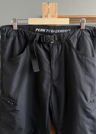 Шорти peak performance бриджі трекінгові пояс ремінь чорні аутдор outdoor 3