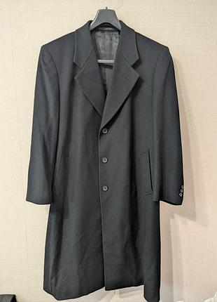 Кашемировое шерстяное мужское пальто long coat wool cashmere xl