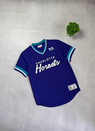 Баскетбольна джерсі футболка charlotte hornets mitchell ness оригінал nba