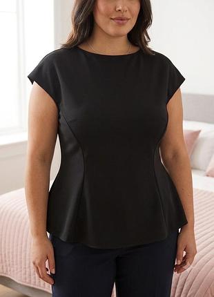 Чорна блузка з баскою primark (розмір xl)