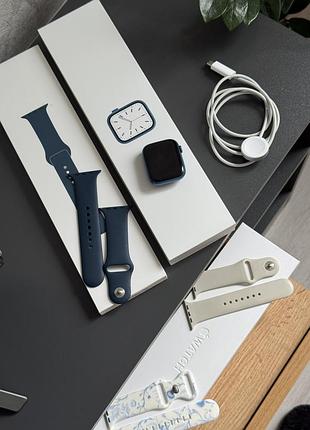 Apple watch series 7 blue aluminum case 45mm