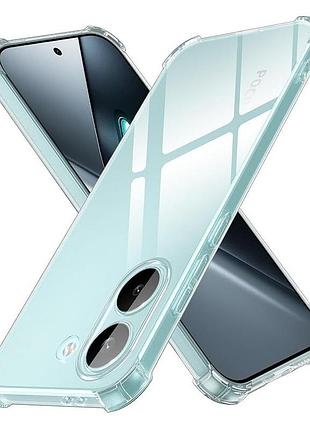 Чехол fiji proof для poco x8 pro прозрачный бампер с усиленными бортами transparent