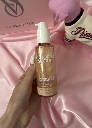 Олійка для тіла vanilla orchid sandalwood victoria's secret shimmer body oil , 128 мл