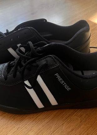Чорні шкіряні кеди / кросівки prestige (у стилі adidas samba / gazelle)