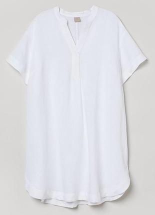 Льняное платье / платье / туника h&amp;m (лён, вискоза)