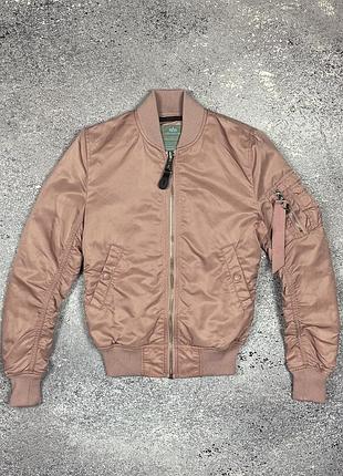 Женская бомбер/куртка alpha industries ma-1 women розового цвета