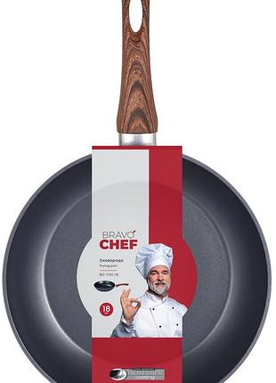 Сковорода bravo chef класична 18 см антипригарне покриття ㅤ