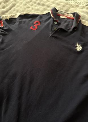 Чоловіча поло «u.s. polo assn. 1890” оригінальна синя поло