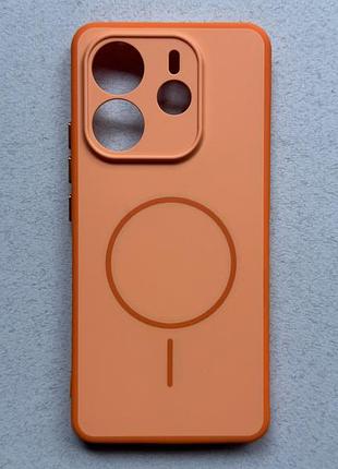 Xiaomi redmi note 14 4g чохол proove softline orange з magnetic ring, помаранчевий, з магнітами та бездротовою зарядкою