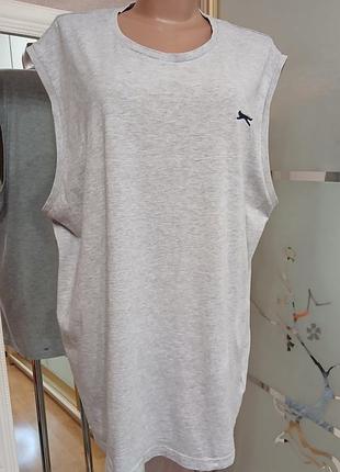 Майка серая хлопковая slazenger