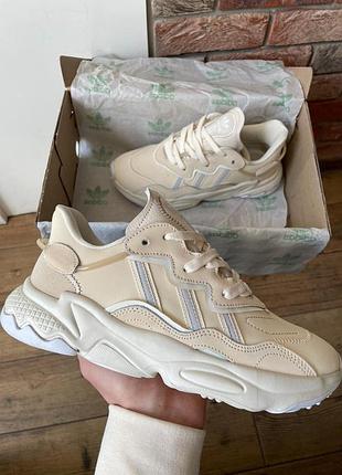 Кроссовки adidas ozweego beige