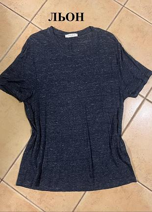 Футболка льон 100% linen оверсайз