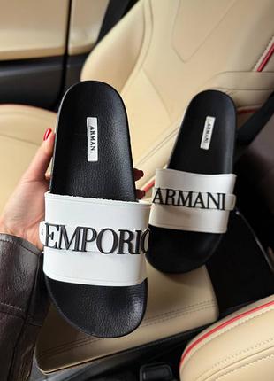 Чоловічі шльопанці emporio armani premium якості, стильна та зручна модель
