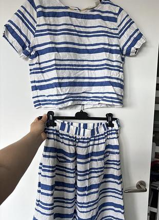 Літній костюм топ+спілниця міді s-m, levi’s, оригінал