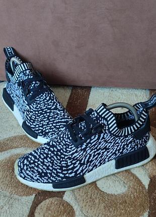 Кроссовки adidas nmd r1 primeknit "sashiko zebra"