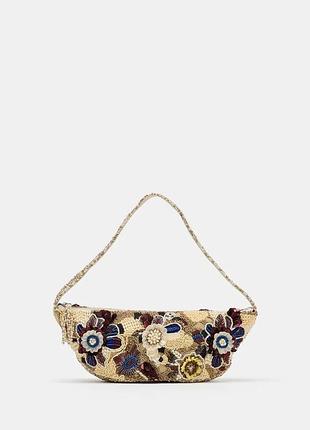 Сумка жіноча з вишивкою zara new