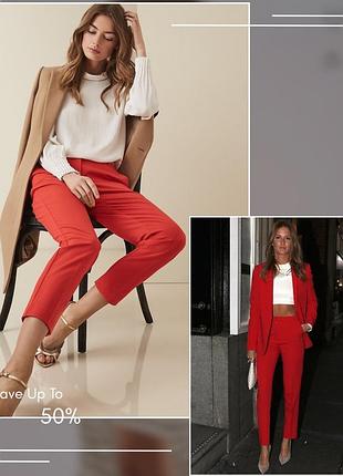 Базові брюки reiss joanne яскраві червоні класичні звужені