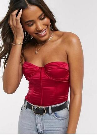 Атласний корсет топ