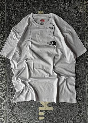 Чоловіча літня футболка the north face tnf брендова бавовна біла сіра