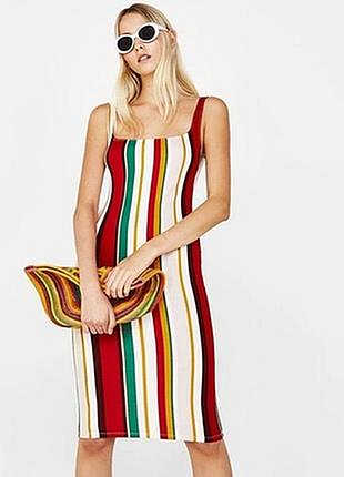Сарафан-сукня в смужку bershka xs