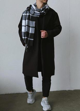 Мужское длинное пальто демисезонное without 26 black s/m