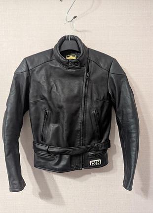 Женская кожаная мотокуртка ixs / натуральная кожа / biker moto jacket р.38