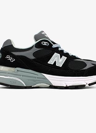 Чорні чоловічі кросівки new balance 993 black grey white х нью беланс 40