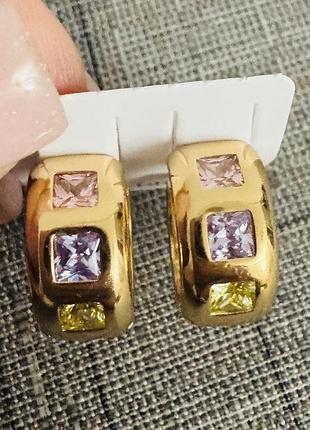 Сережки xuping медзолото 1,5 см
