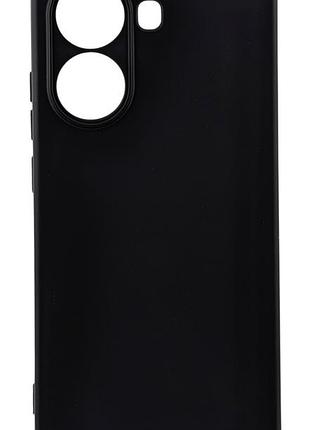 Чохол silicone case для poco x7 pro бампер із мікрофіброю чорний