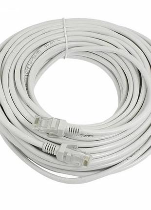 Патч-корд rj45 17м, сетевой кабель utp cat5e 8p8c, lan, белый