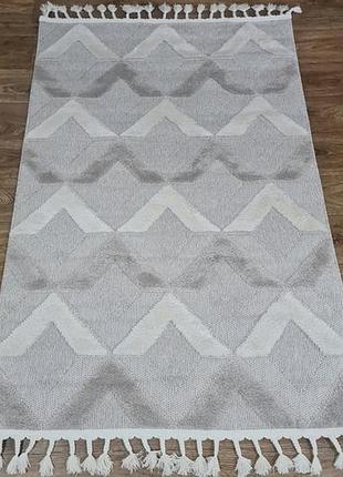Килим прямокутний 1.6*2.3м kendi 0523 бежевий