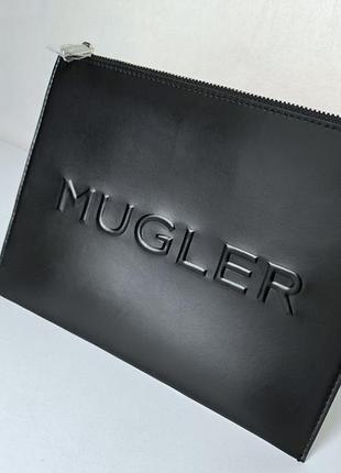 Брендовая косметичка mugler black large pouch, оригинал.