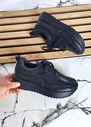 Кожаные кроссовки женские 36-41р 38