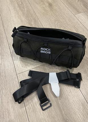 | 2л | велосумка на руль rockbros green, велосипедная сумка на раму, вело сумка на подседел