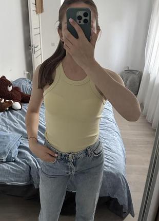 Майка h&m в трендовому лимоному кольорі