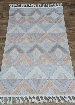 Килим 2.4*3.4м прямокутний kendi 0522 персиковий