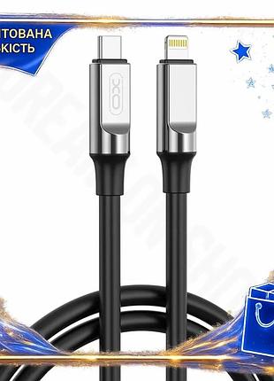 Dm кабель для швидкого специфікація 2.2 заряджання type-c to lightning 27w 1м чорний для iphone та син spe|lz
