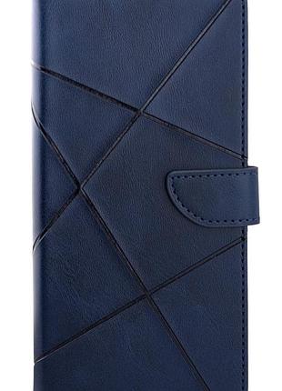 Чехол книжка business leather claps для xiaomi redmi 13x на магните с подставкой синий