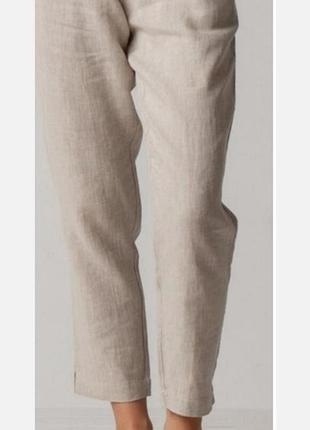 Льняные брюки от zara basic collection, размер m-l.
