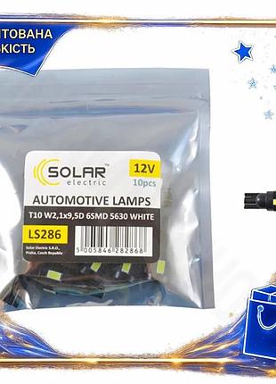 Dm автолампа solar led спецификация 2.2 12v t10 6smd белая для замены штатного освещения авто светодио spe|lz
